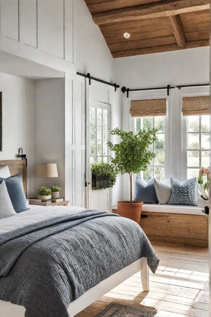 White Dutch door leading to a sunny balcony