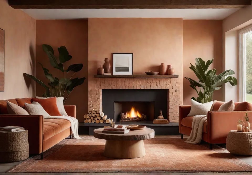 A cozy living room bathed in warm sunlight featuring a plush velvetfeat