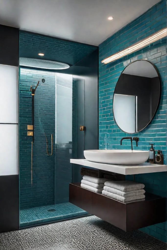 Bold bathroom with statement vanity