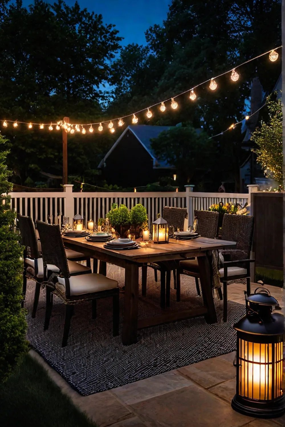Budgetfriendly backyard ambiance with string lights
