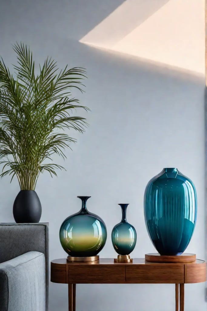 Ceramic art collection on display