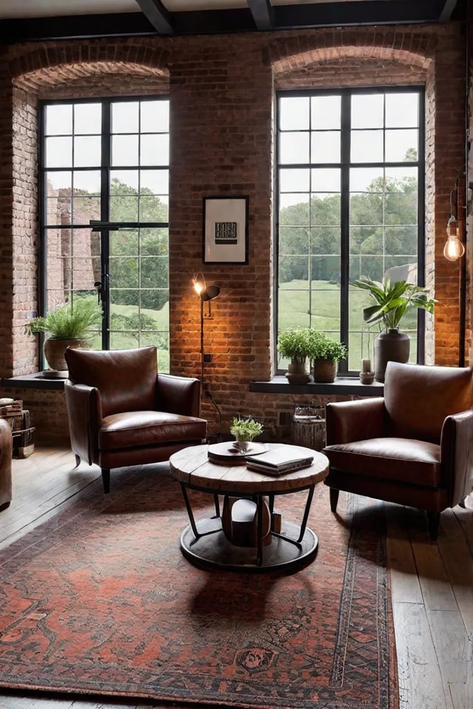 Charming living space with vintage accents and a natural view