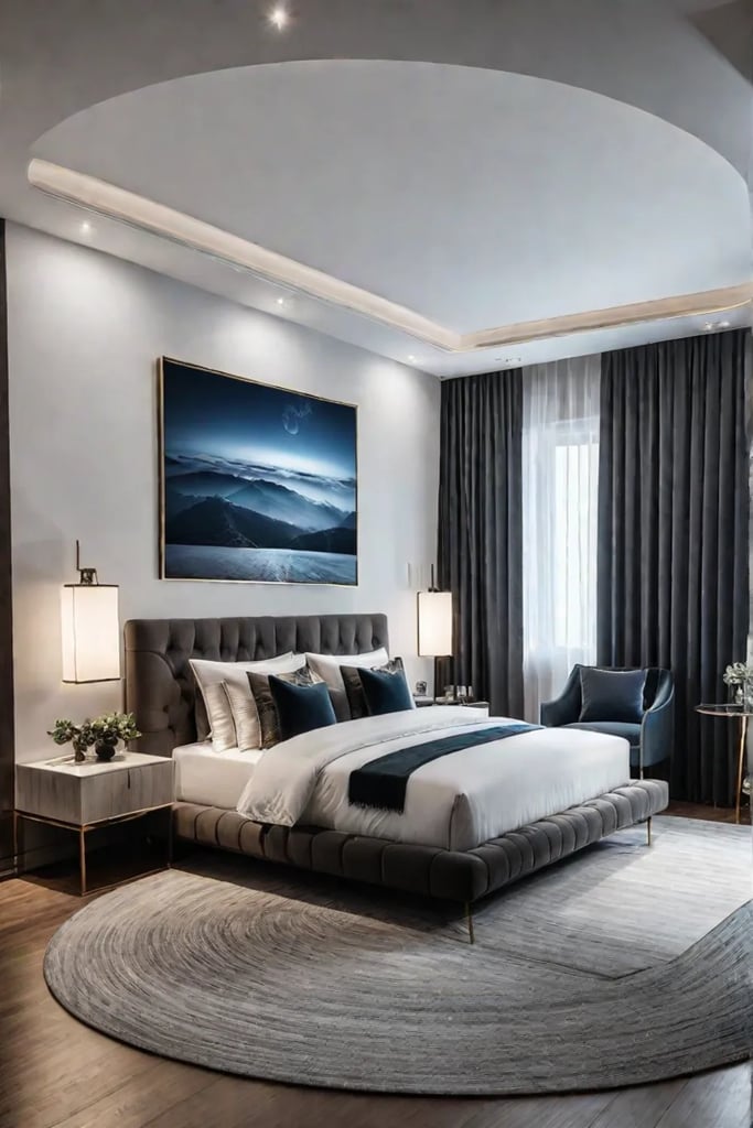 Circular traffic flow in a small bedroom layout