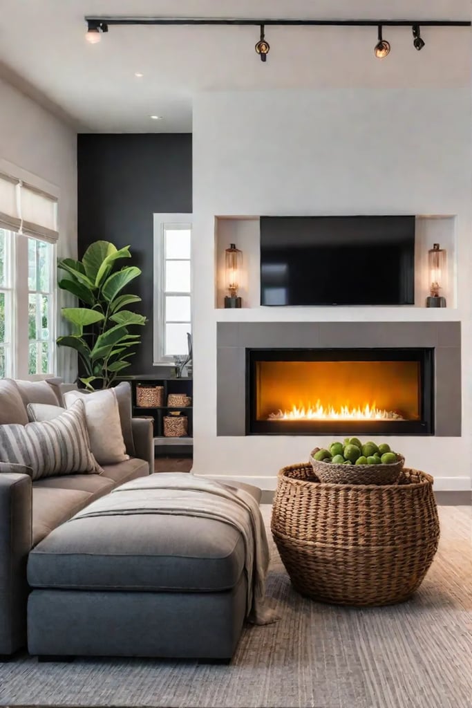 Comfortable living room with ample seating for family gatherings