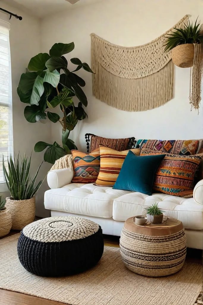 Cozy and eclectic living space with a relaxed vibe