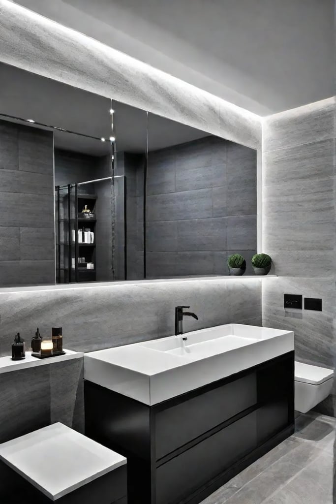 Decorating with mirrors in a small bathroom