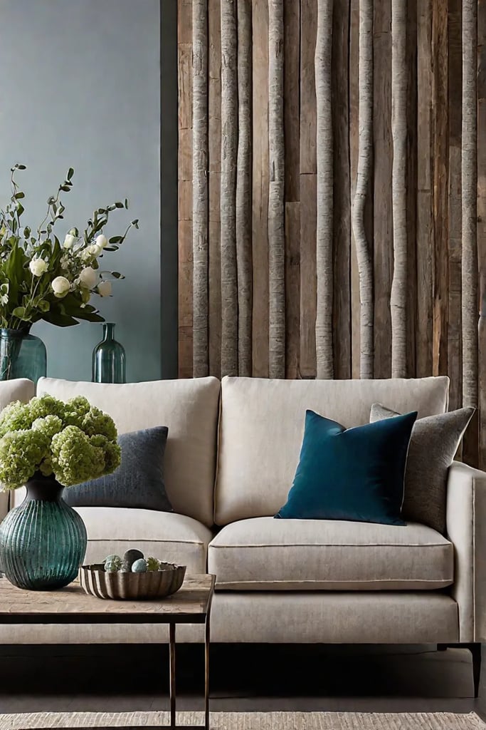 Ecoconscious living space with unique and ecofriendly design elements