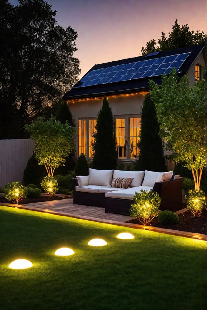 Ecofriendly outdoor lighting for a sustainable garden