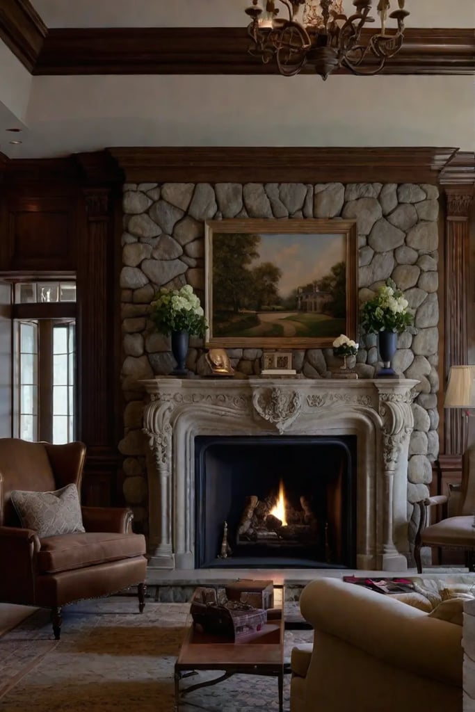 Elegant living room with family heirlooms