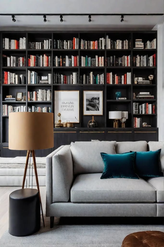 Functional family space with multipurpose furniture and storage solutions