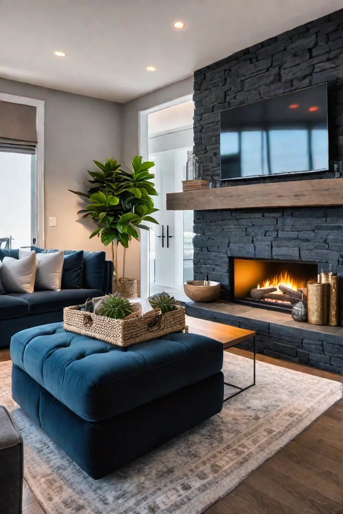 Inviting space with plush furniture and cozy accents