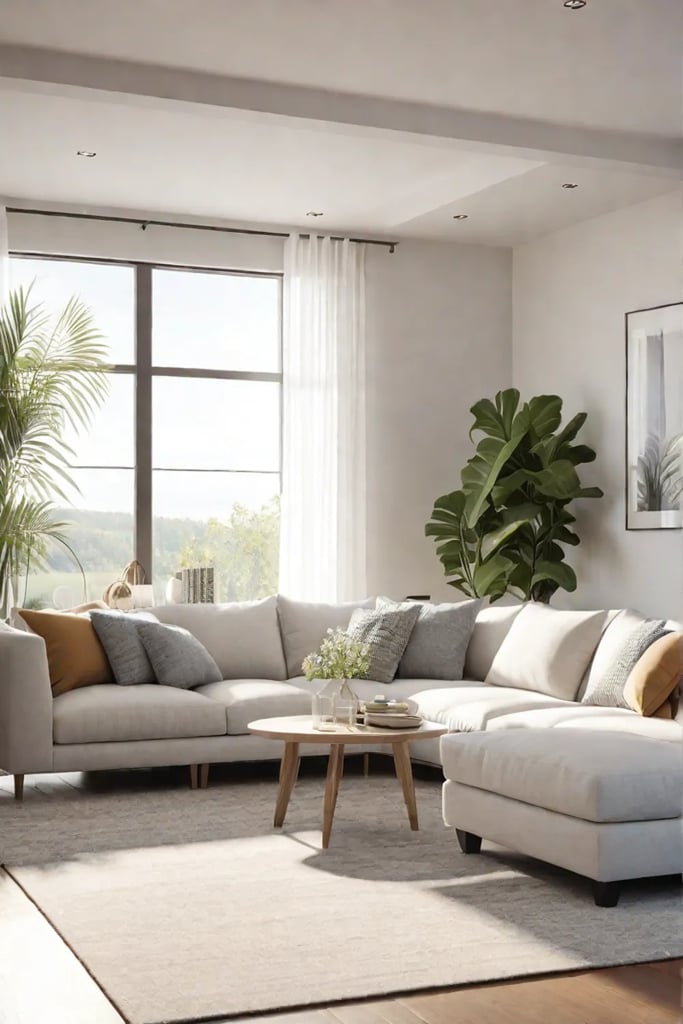 Living room with calming nature sounds