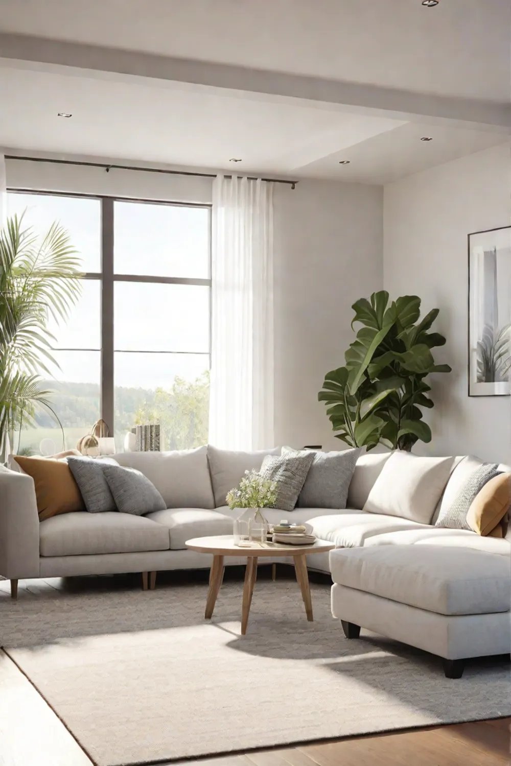 Living room with calming nature sounds