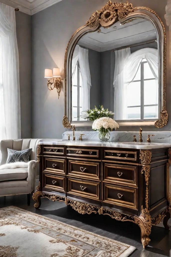 Luxury bathroom French antique