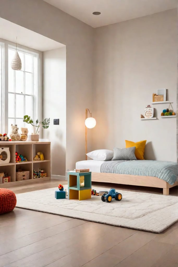 Montessoriinspired bedroom with neutral colors