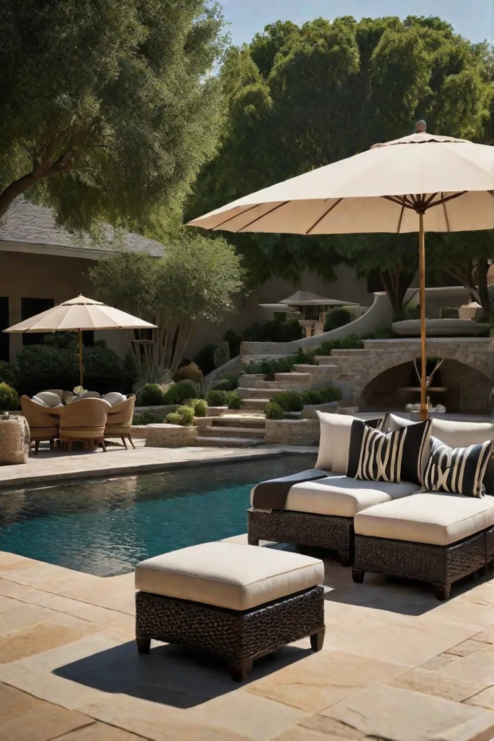 Peaceful oasis with comfortable seating and tranquil ambiance