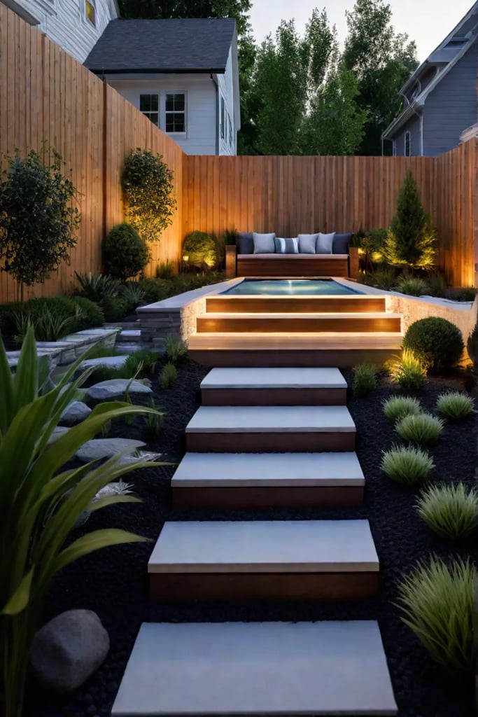 Personalized DIY landscaping in a small backyard