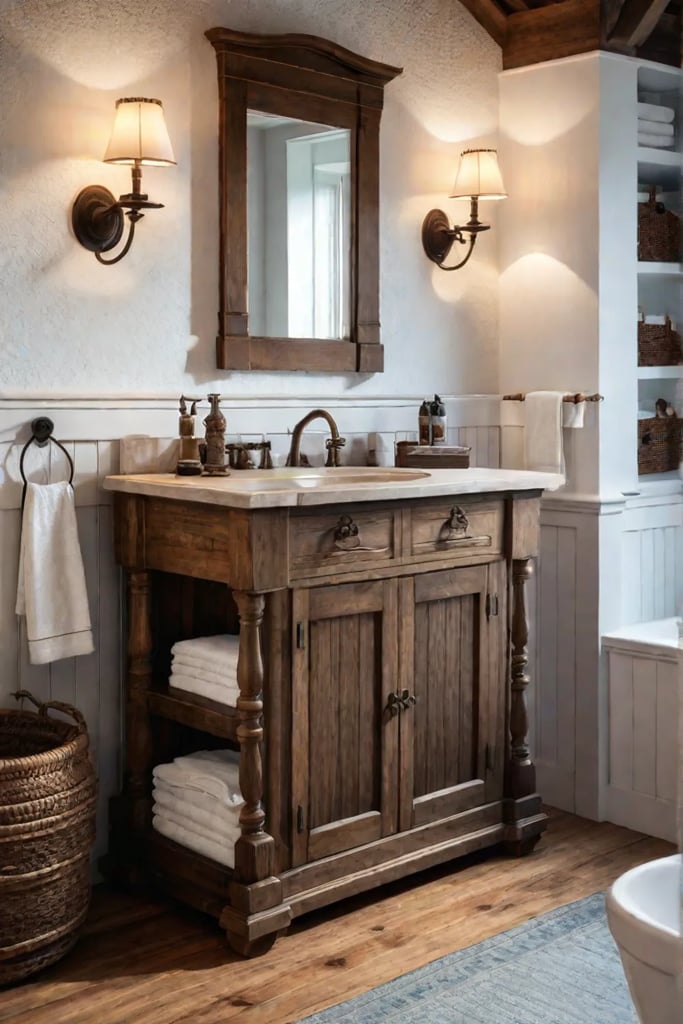 Rustic bathroom reclaimed wood