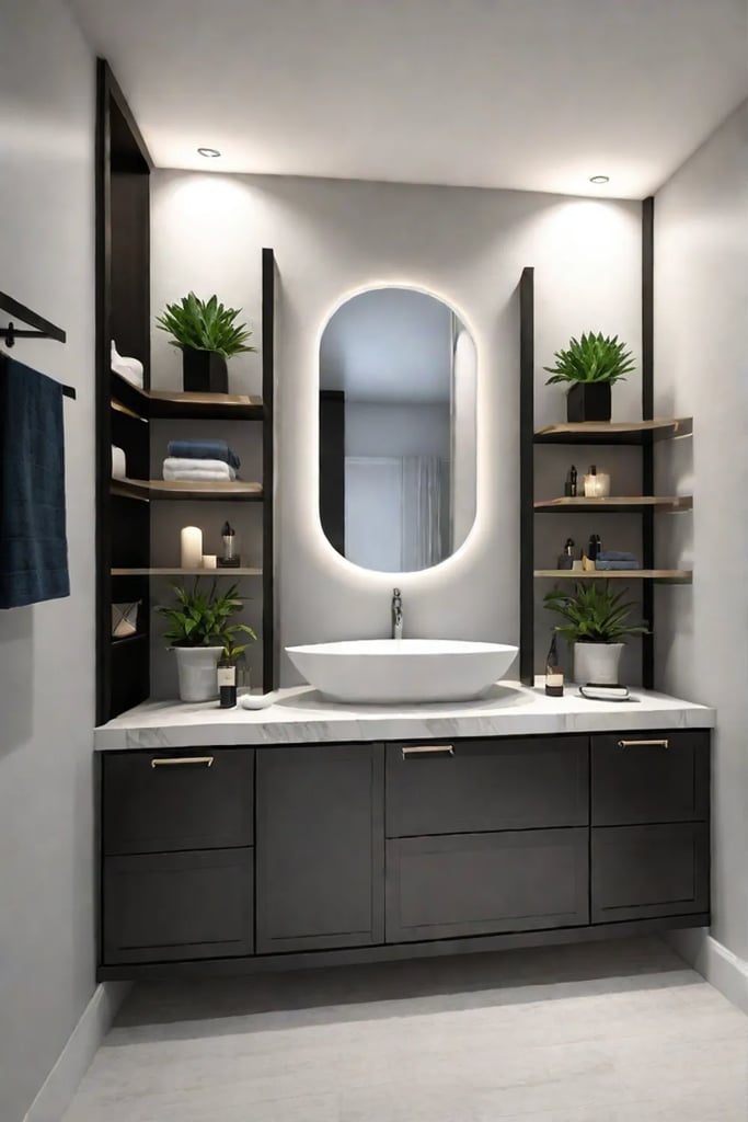 Spacesaving vanity ideas for modern bathroom