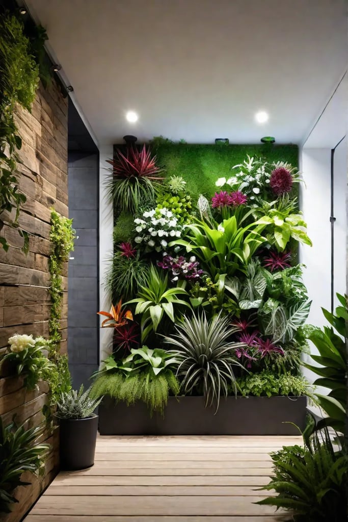 Spacesaving vertical garden design for compact outdoor areas