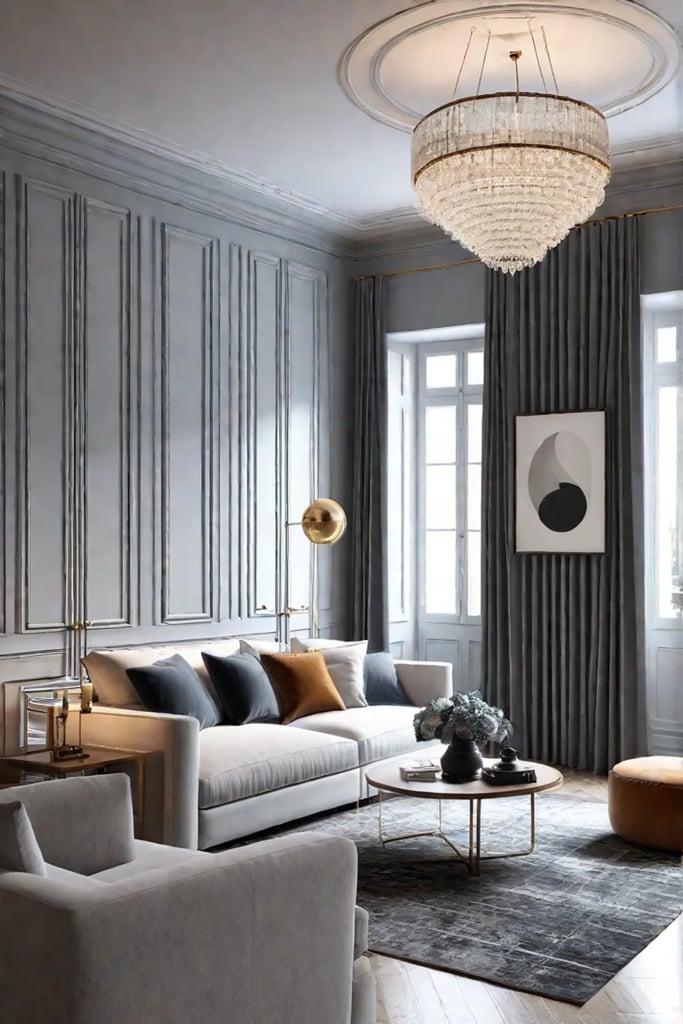 Strategic placement of wallpaper creates depth and dimension