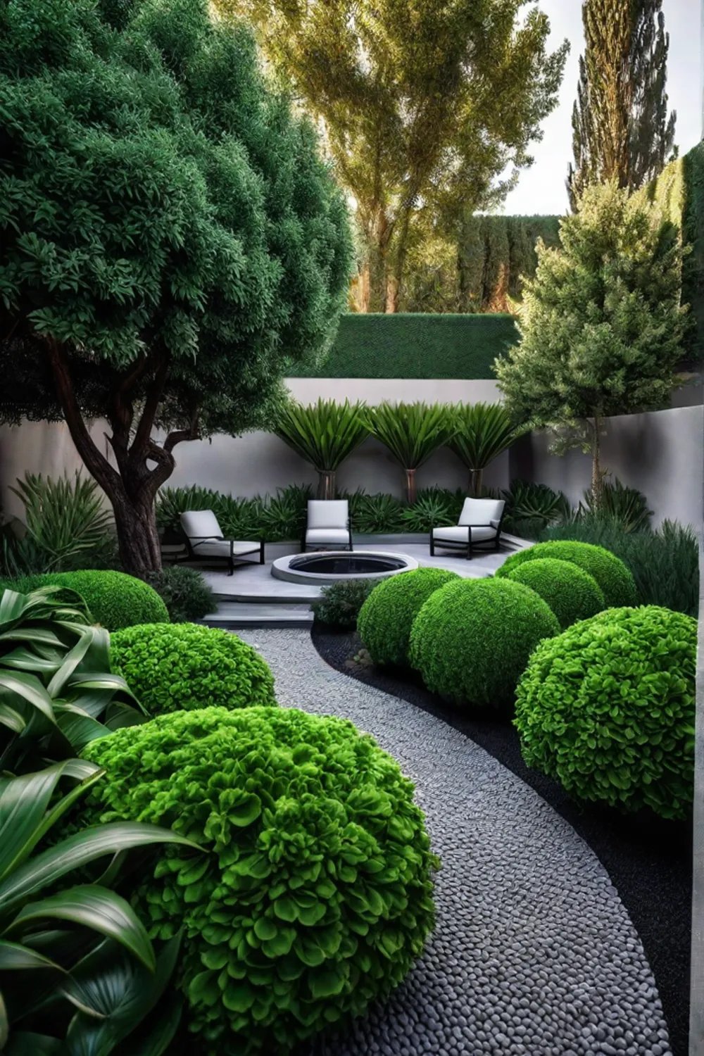 Sustainable gardening practices in a compact outdoor area