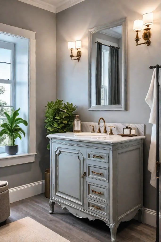 Vintage bathroom restored vanity