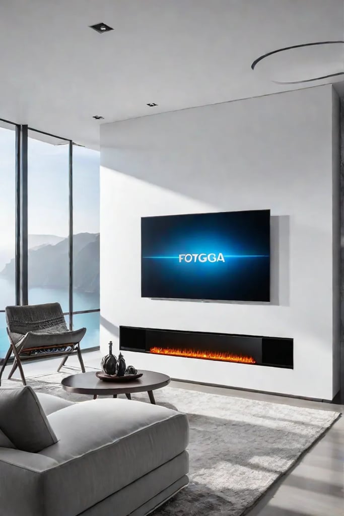 Voicecontrolled assistants seamlessly manage a modern living room with smart devices