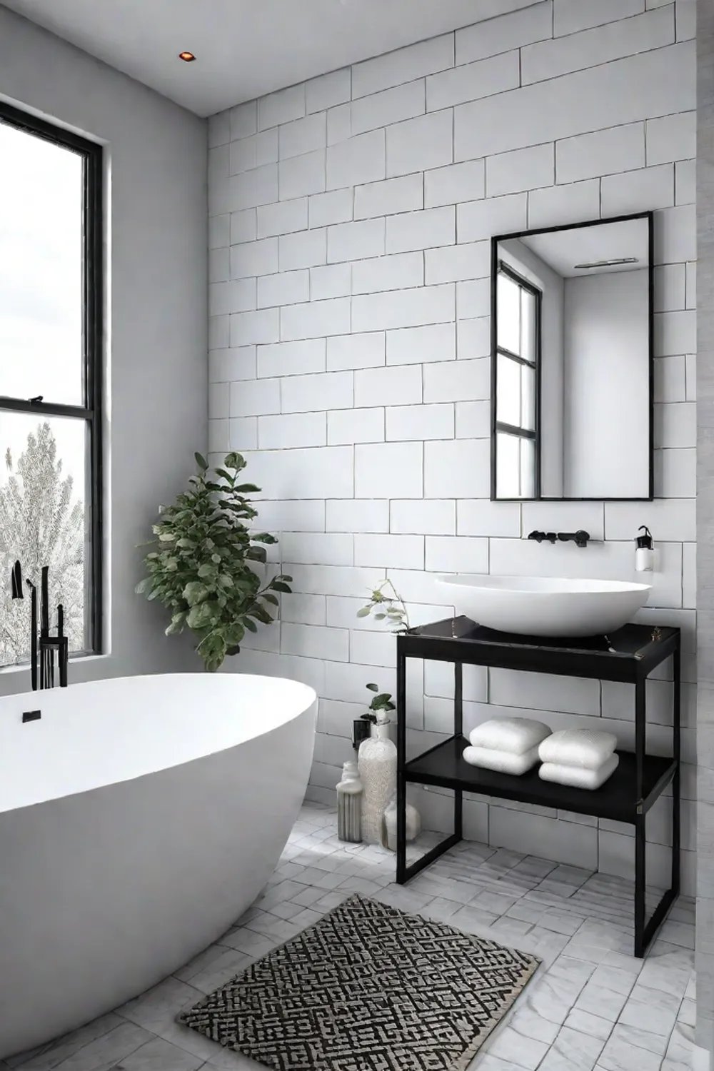 Wallmounted storage solution in a bathroom