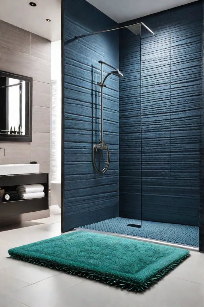 Bathroom safety textured bath mat slipresistant surface