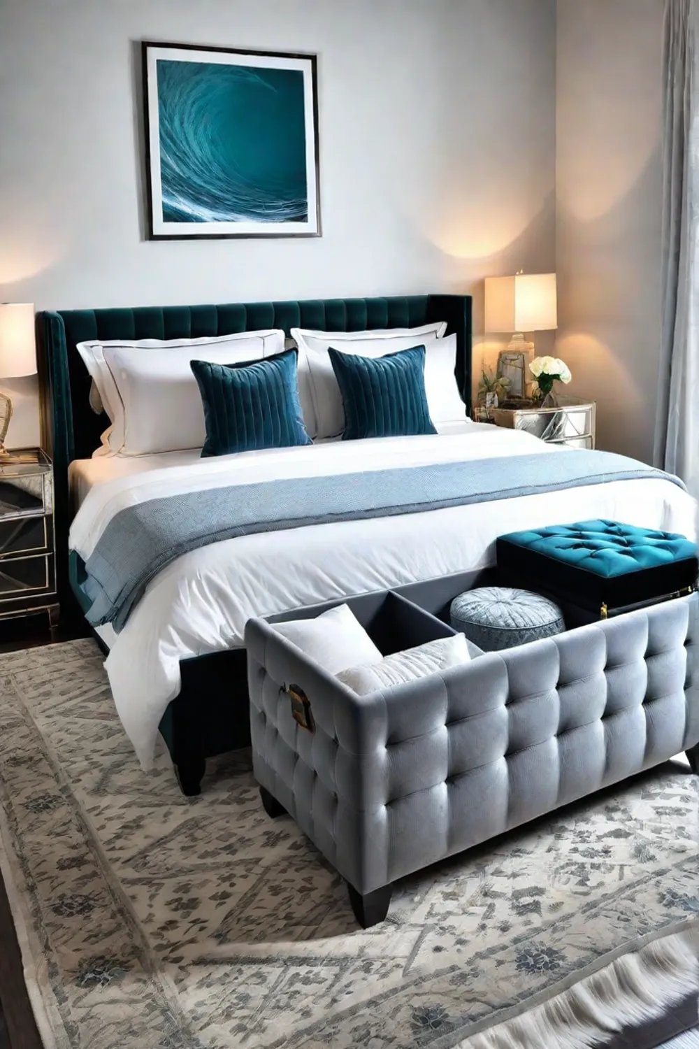 Bedroom with Ottoman and Trunk