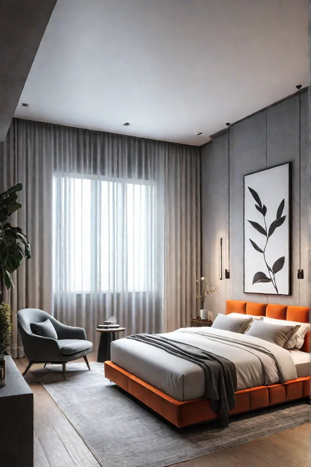 Bedroom with Room Divider