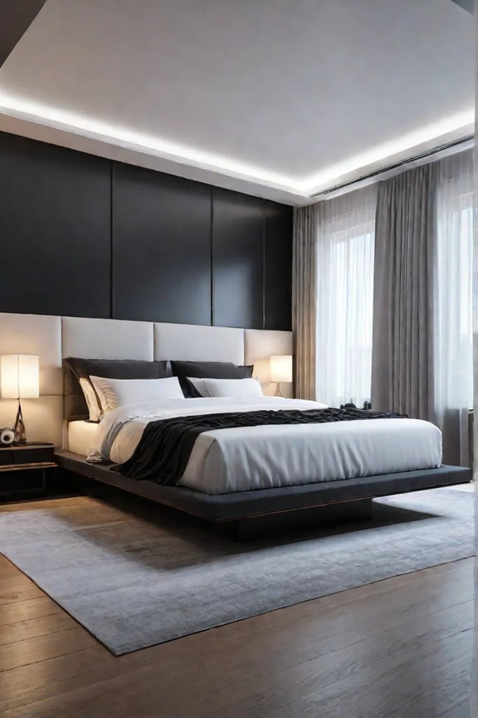 Calming minimalist bedroom