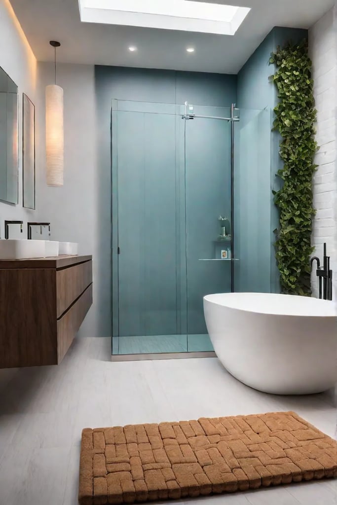 Hypoallergenic and comfortable bathroom floor tiles