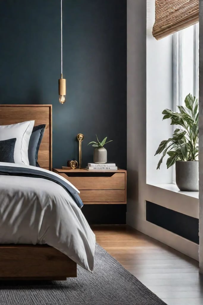 Minimalist bedroom with dresser