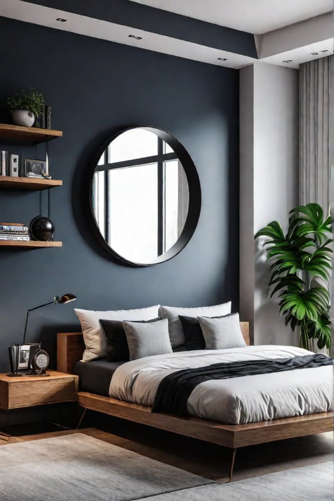 Multifunctional furniture in a small bedroom