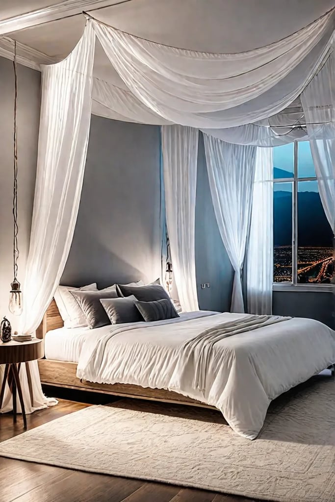 Romantic bedroom decor with a whimsical touch