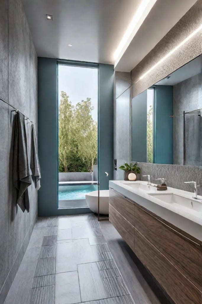 Slipresistant tile flooring for a safe bathroom