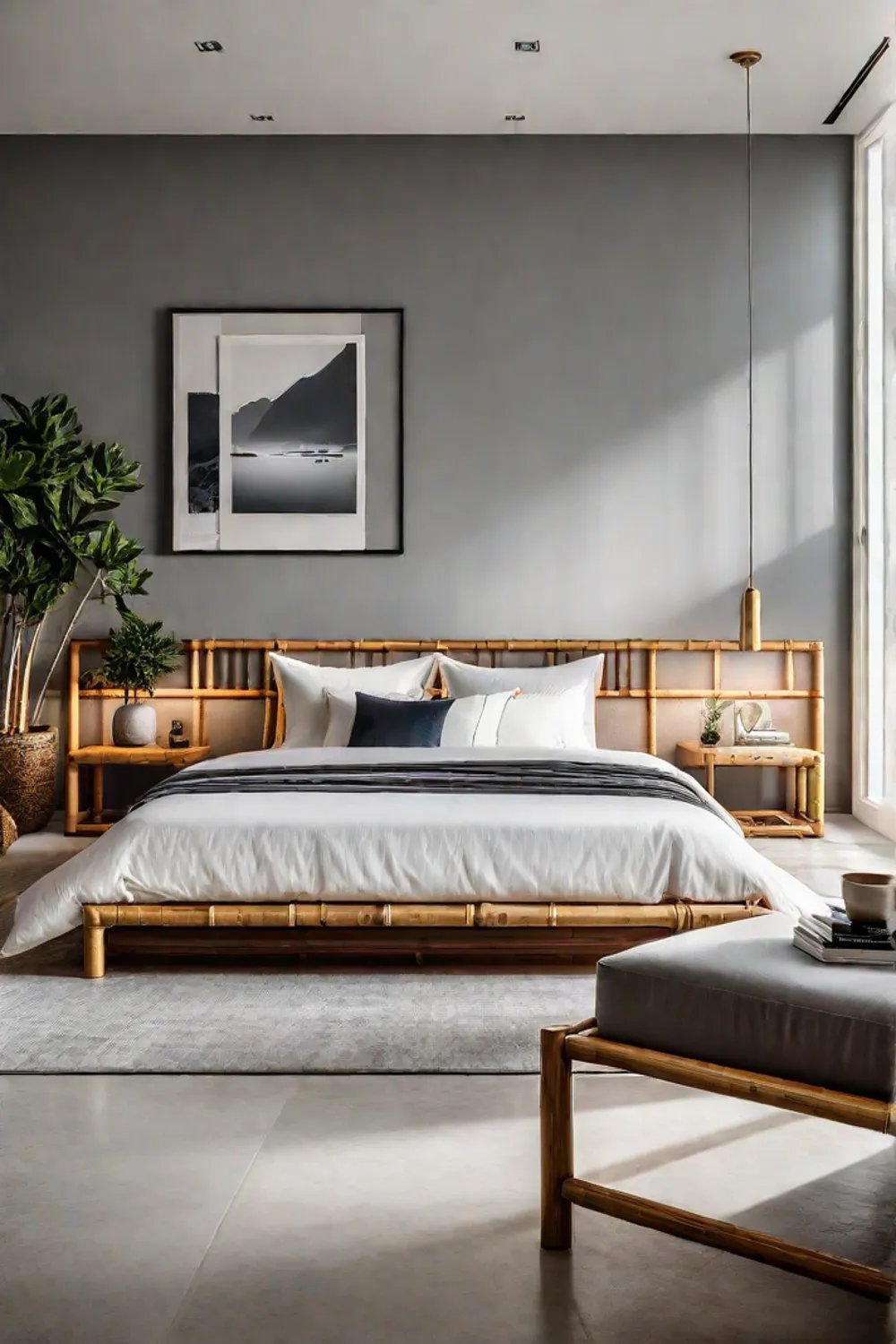 Sustainable bedroom design showcasing the versatility of bamboo