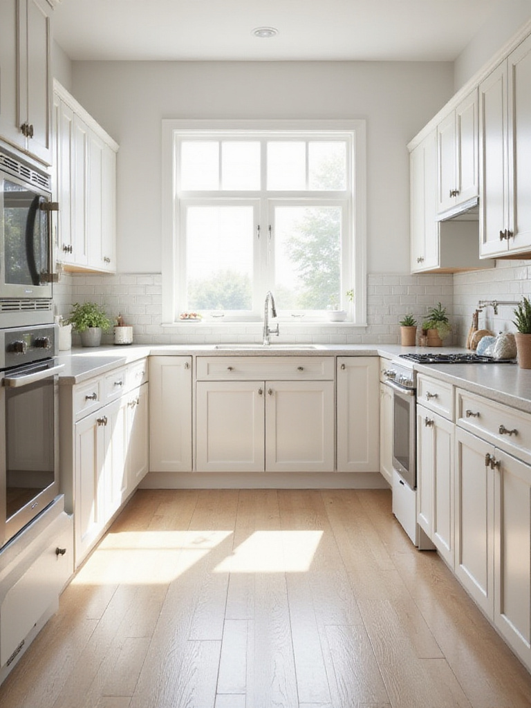 A stylish kitchen interior featuring a countertop color that perfectly complements the room's design style, showcasing the harmony between surfaces.