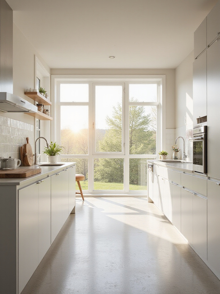 Sustainable kitchen design showcasing proper insulation and sealing for energy efficiency