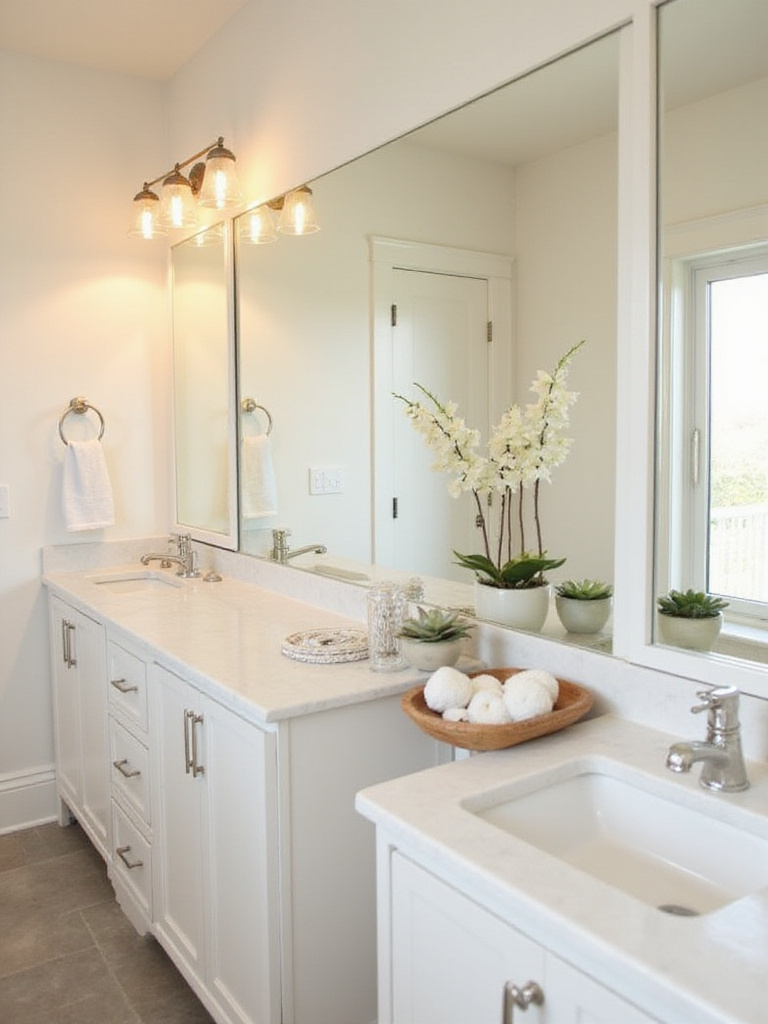 Updated bathroom space showcasing high-impact budget-friendly changes.