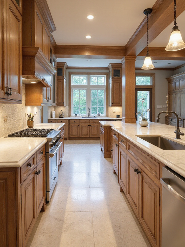 Luxurious kitchen renovation showcasing high-end design and craftsmanship