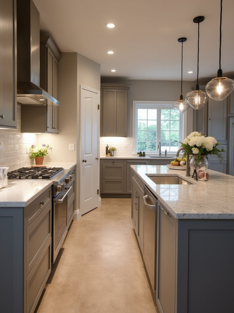Modern kitchen design showcasing a phased renovation concept.