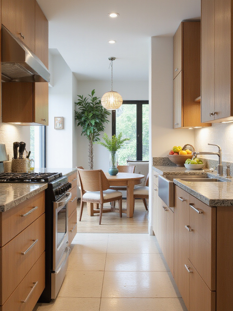Beautifully designed kitchen highlighting modern appliances and elegant cabinetry