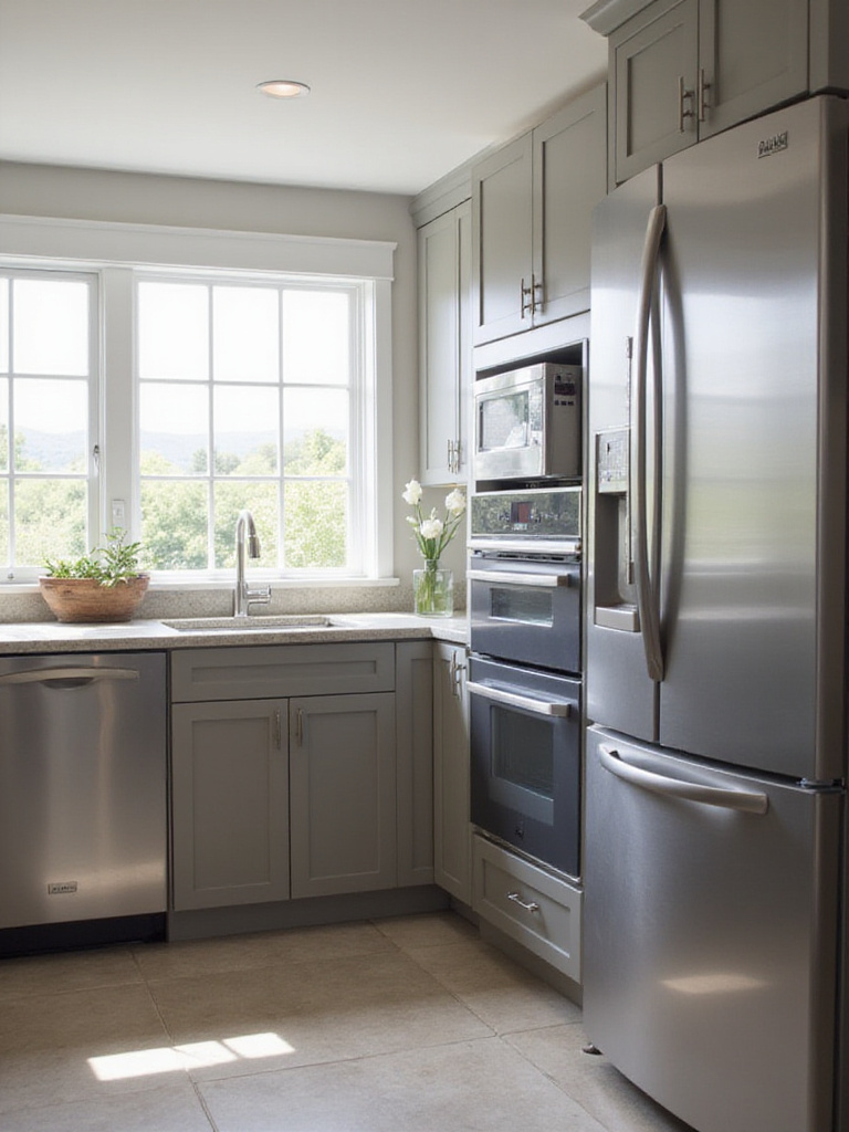 Modern kitchen with energy-efficient appliances