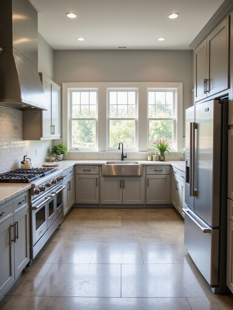 Luxurious kitchen with professional-grade appliances