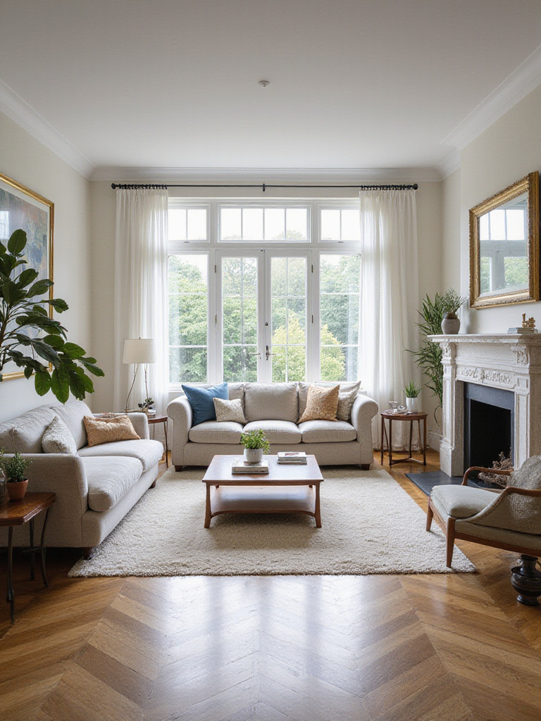 Elegant living room layout showcasing the importance of room measurement in furniture placement.