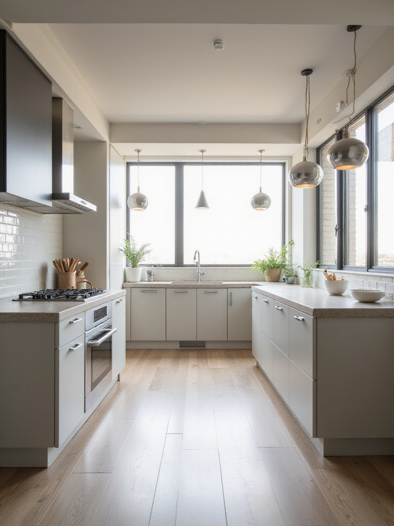 Modern kitchen layout emphasizing efficient design and workflow.