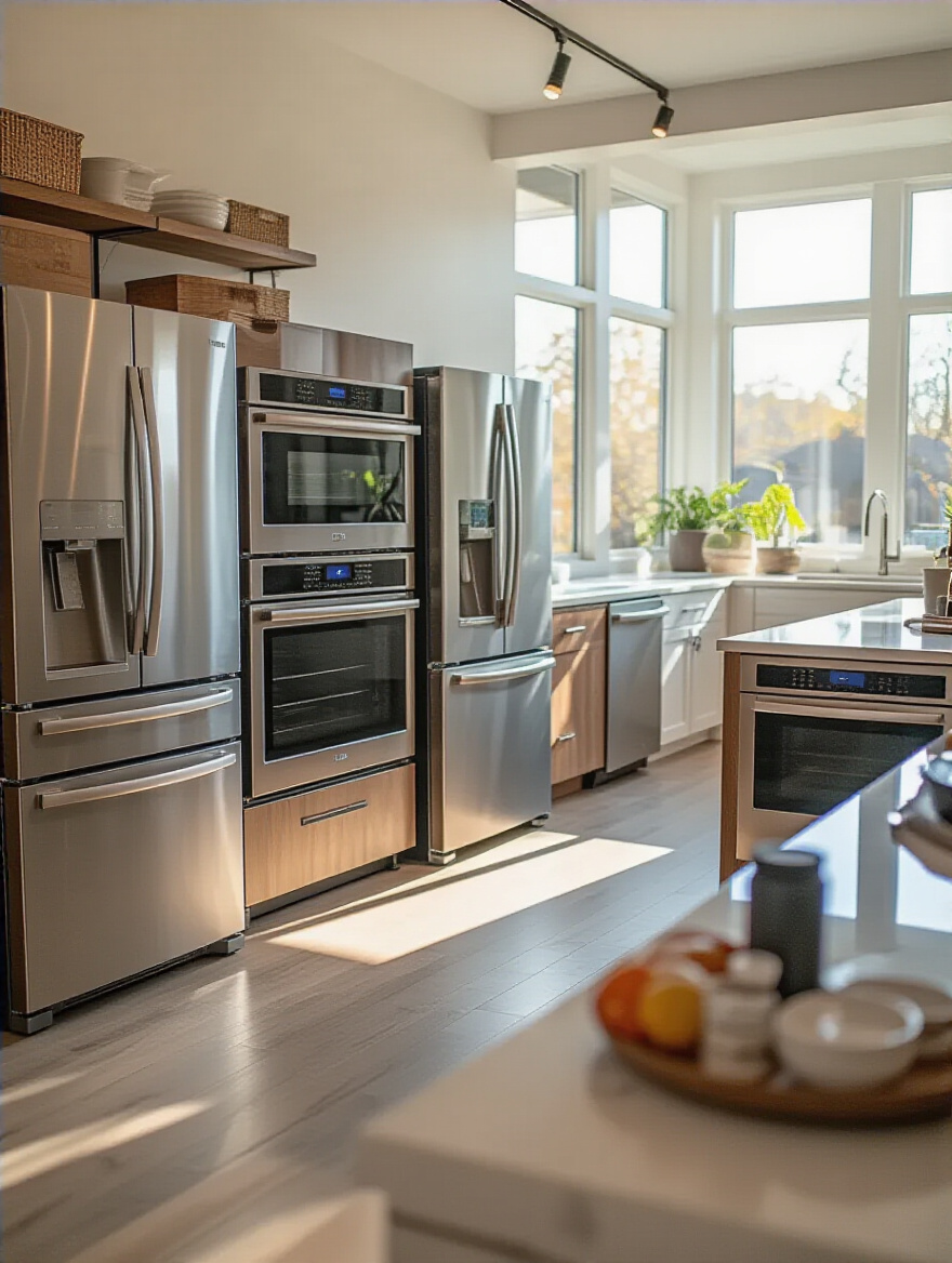 Showroom of open box and floor model kitchen appliances